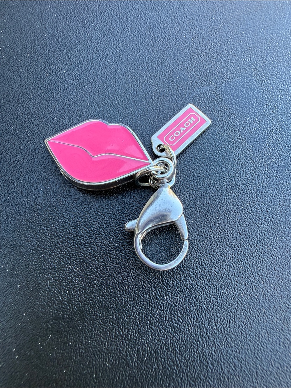 Coach Pink Enamel Lip 👄 Mini Charm